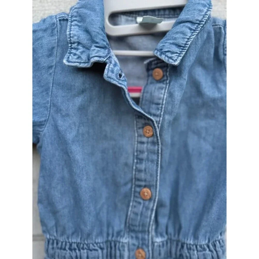 Female kids -Style Denim Romper – Size 4T
